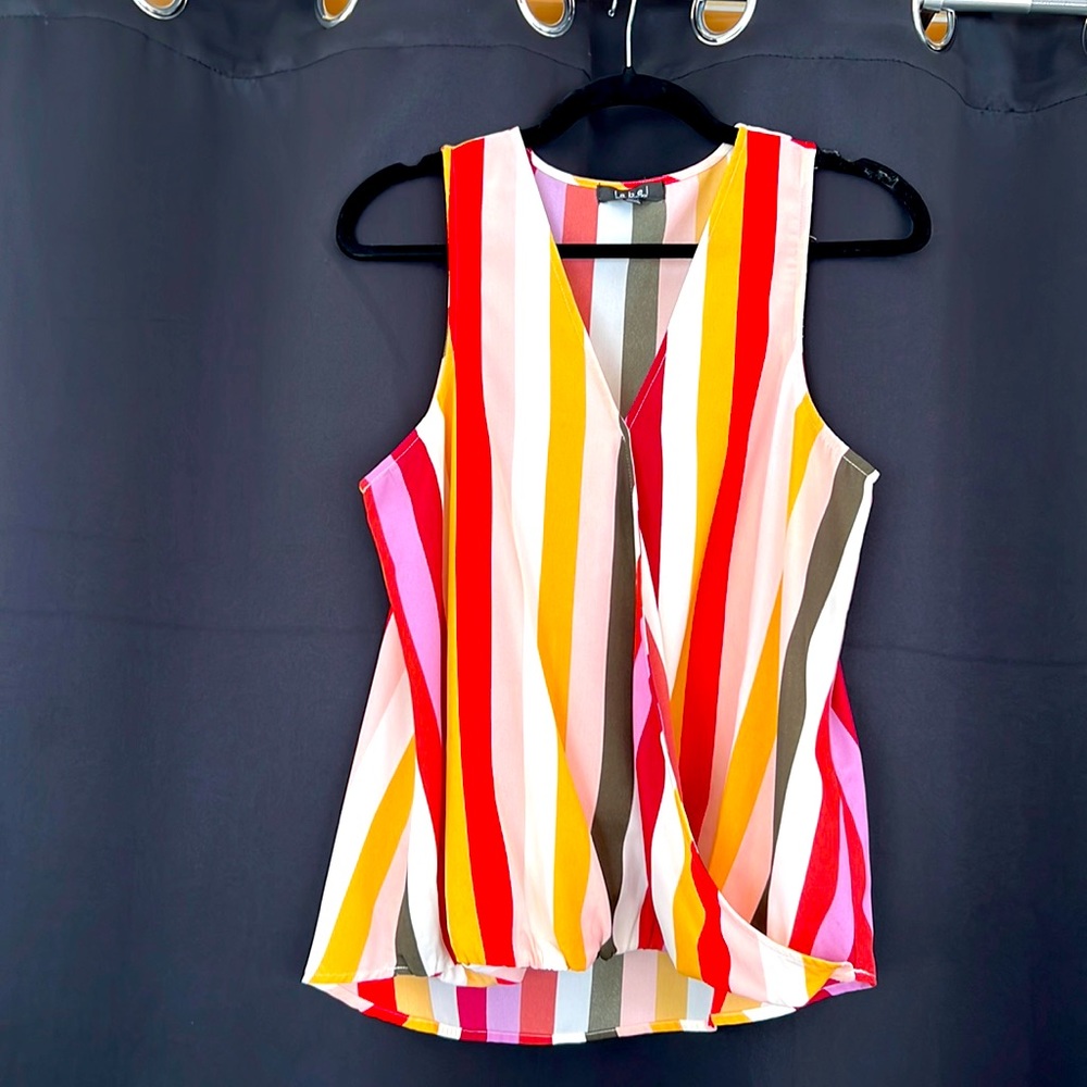 Striped blouse sleeveless